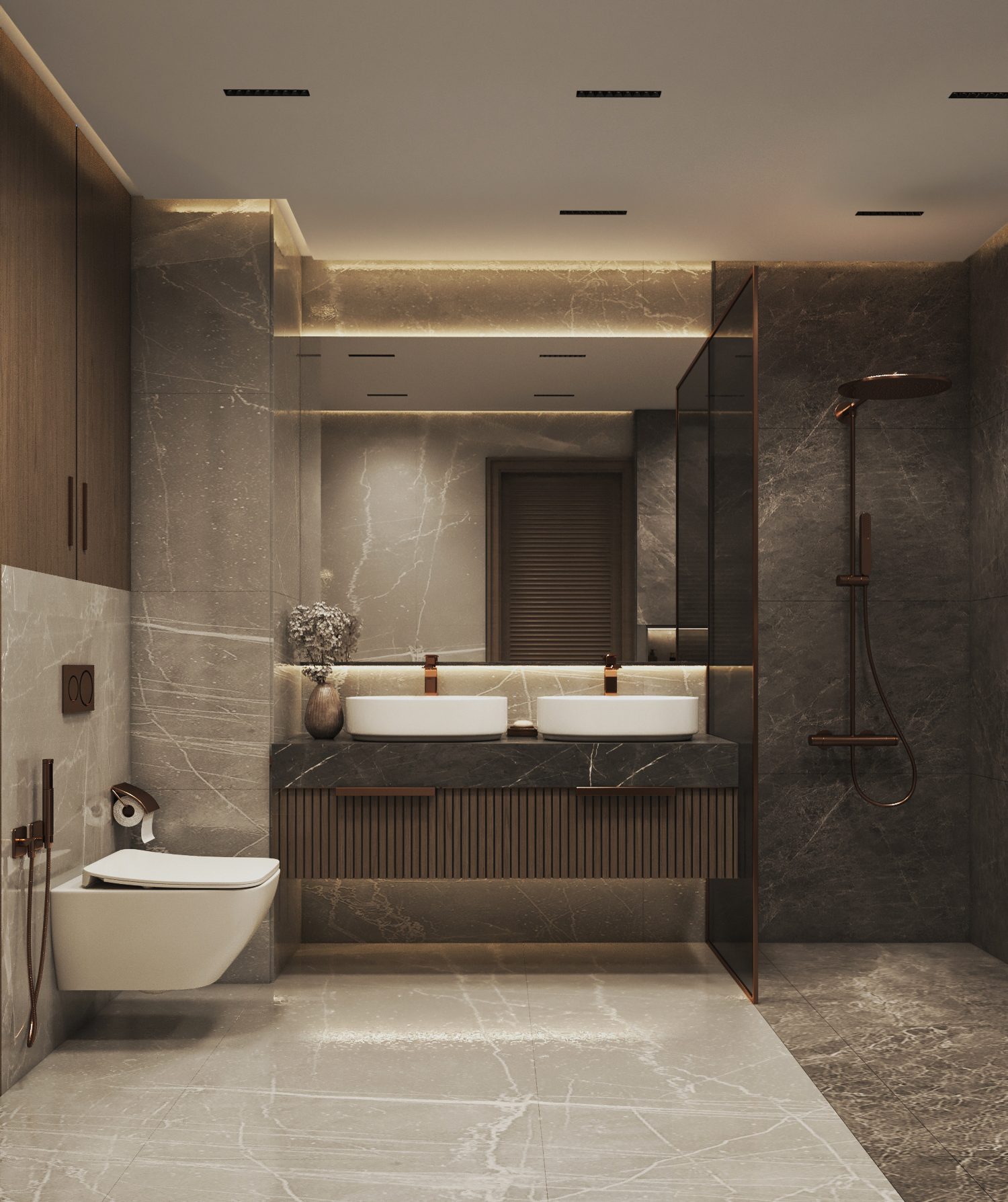 Dark Marble Bath