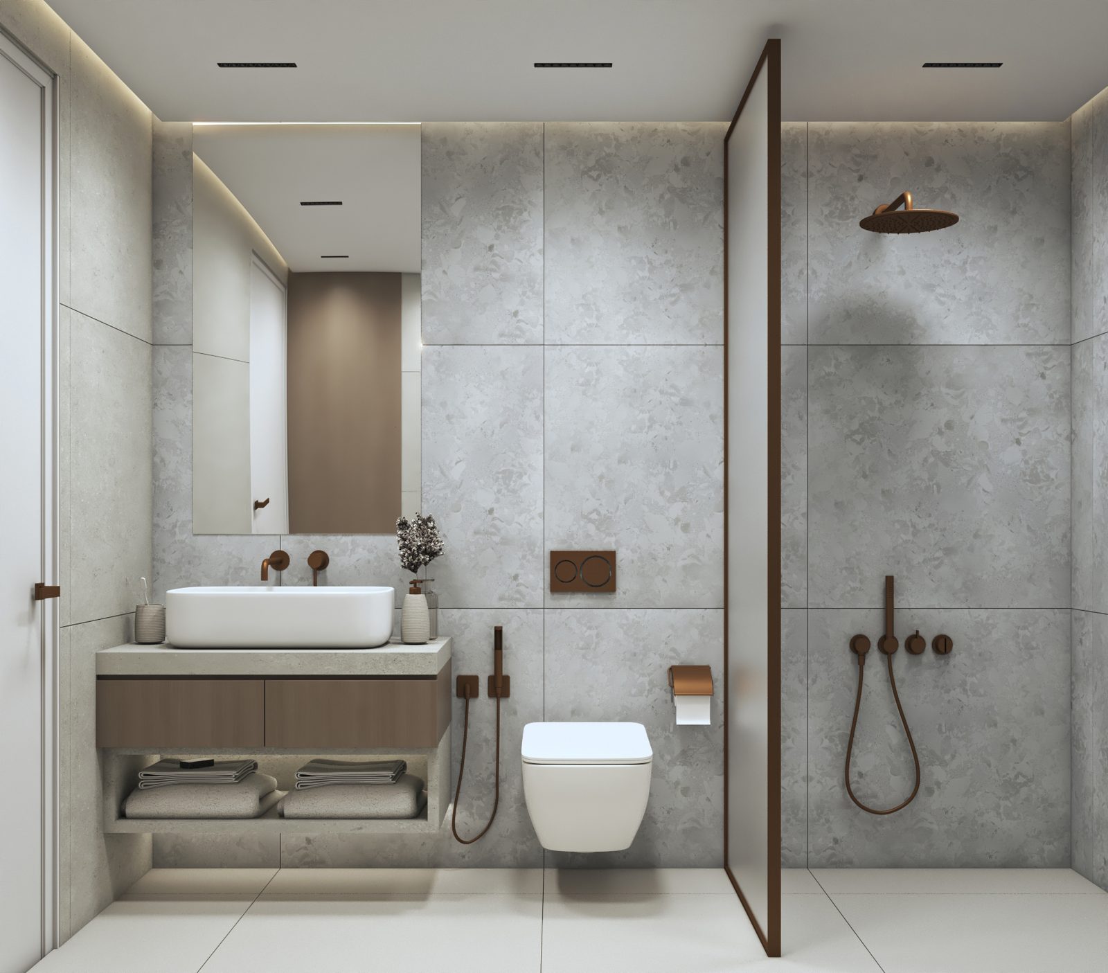 Travertine Copper Bath